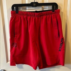 Virus - Men's Red Athletic Shorts